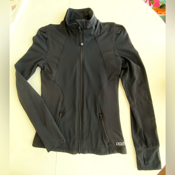 LORNA JANE LJ BLACK PREMIUM BLACK ZIP UP ATHLETIC JACKET - Picture 5 of 5